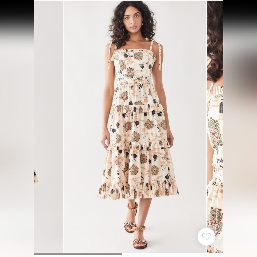 Ulla Johnson Lune Floral Poplin Tank Dress